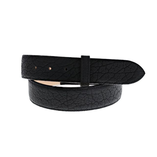 Clint Orms Black Pebble Bison Belt