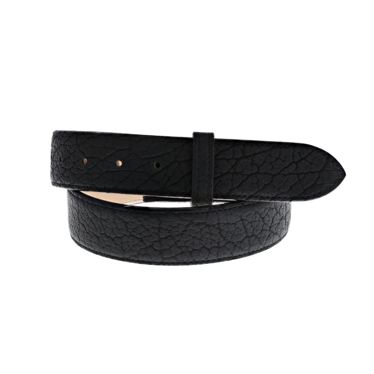 Clint Orms Black Pebble Bison Belt