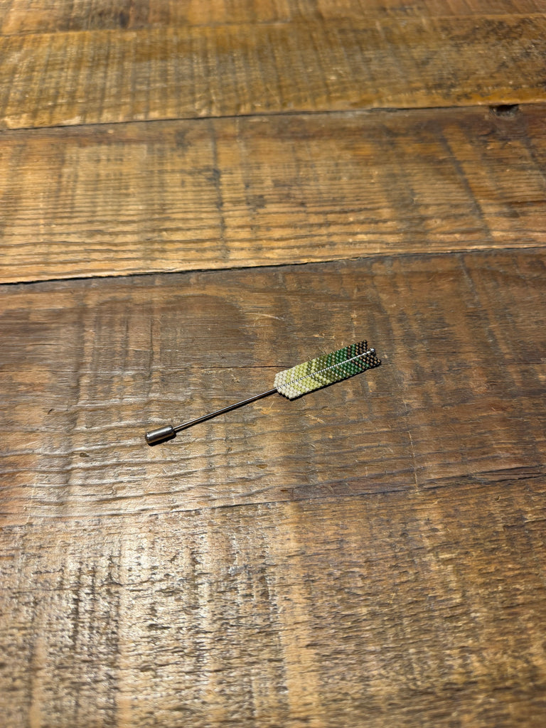 Beaded Feather Hat Stick Pins