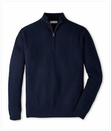 Peter Millar Crescent Texture Quarter Zip Sweater